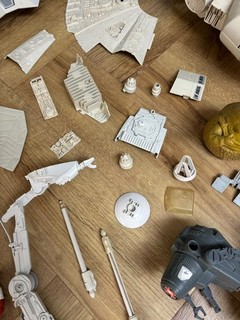 Vintage Star Wars Millennium Falcon 1979 Ersatzteile / Reparaturen unvollständig