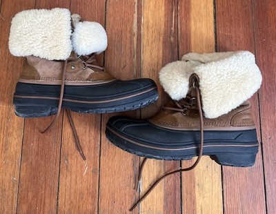 Crocs Allcast Luxe Duck Boot Style 203431 Waterproof Leather Boot￼ Woman s W10