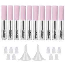 10 PCS 10ML Empty Mascara Tube Bottle with Eyelash Wand Funnels for DIY