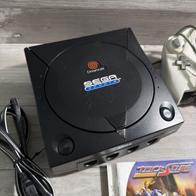 SEGA Sports Dreamcast Black Console HKT-3020 Bundle: Controller & Cords + Game