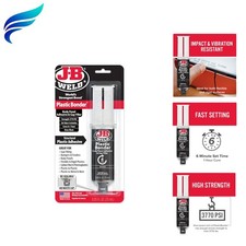 Plastic Bonder Body Panel Adhesive and Gap Filler Syringe - Black - 25 ml