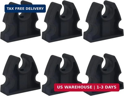 Rubber Pole Light Storage Clips for Boat to Hold 3/4 Inches Poles, Versatile Bla