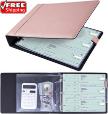 3 Ring Personal Check Binder for 3-On-A-Page End-Stub Deskbook Personal 3 Hole