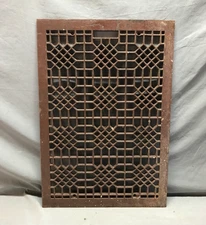Antique 16x24 Arts & Crafts Cold Air Return Grate Cast Iron VTG Old 1426-25B