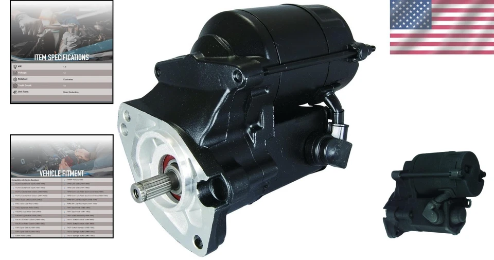 Arrancador de repuesto Harley Davidson de OEG - ligero 8,78 libras, metal duradero Foto 2 de 4