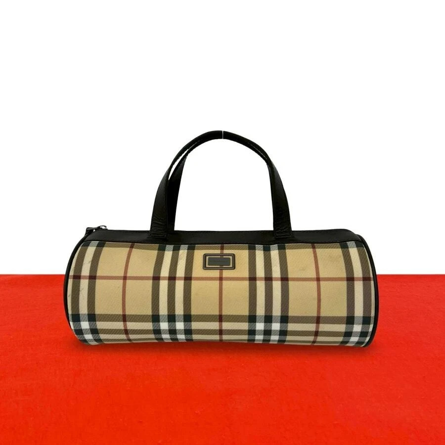 Burberrys バーバリー ヴィンテージ ボストンバッグ レッド 大容量 Burberry Satchel/Top Handle Bag PVC Exterior Bags & Handbags for