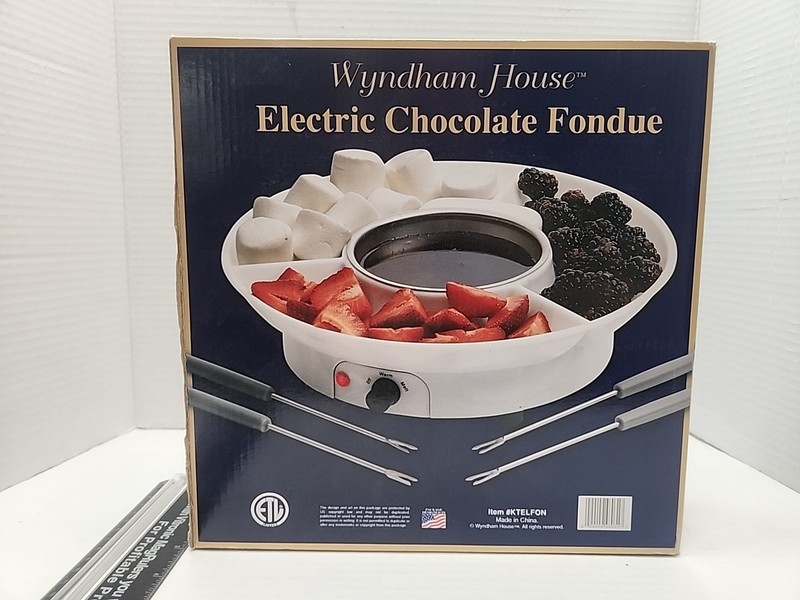 Wyndham House Electric Chocolate Fondue Maker Cheese Chocolate Melting Pot-new!!