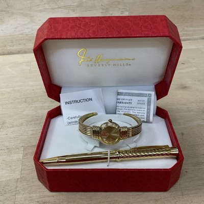 Vintage Fred Hayman Beverly Hills Ladies Watch Pen Gift Set New Old Stock