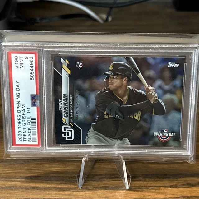2020 Topps Opening Day Trent Grisham 1/1 Rookie RC #190 Yankees PSA 9