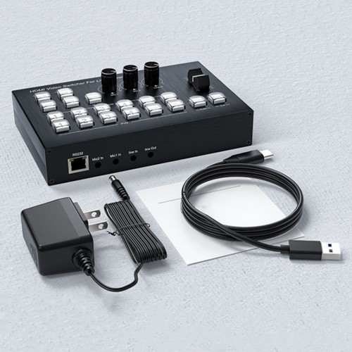 4K 4 CH HDMI Video Switcher Camera Live Streaming Station Video Record Capture - Photo 5/15