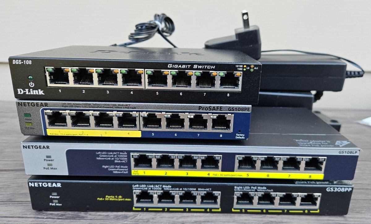 NETGEAR GS308PP Switch + GS108LP + GS108PE + DGS-108 A8 | eBay