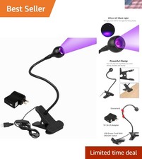 Flicker-Free UV Blacklight Lamp   10" Gooseneck for Art, Parties, and UV Curing
