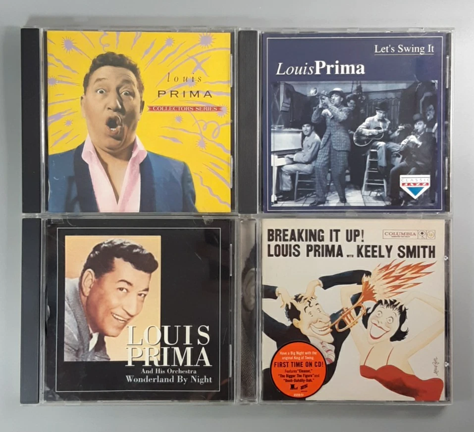 Louis Prima Swing Albums 4 CD Lot 73 tracks Foto 2 de 4