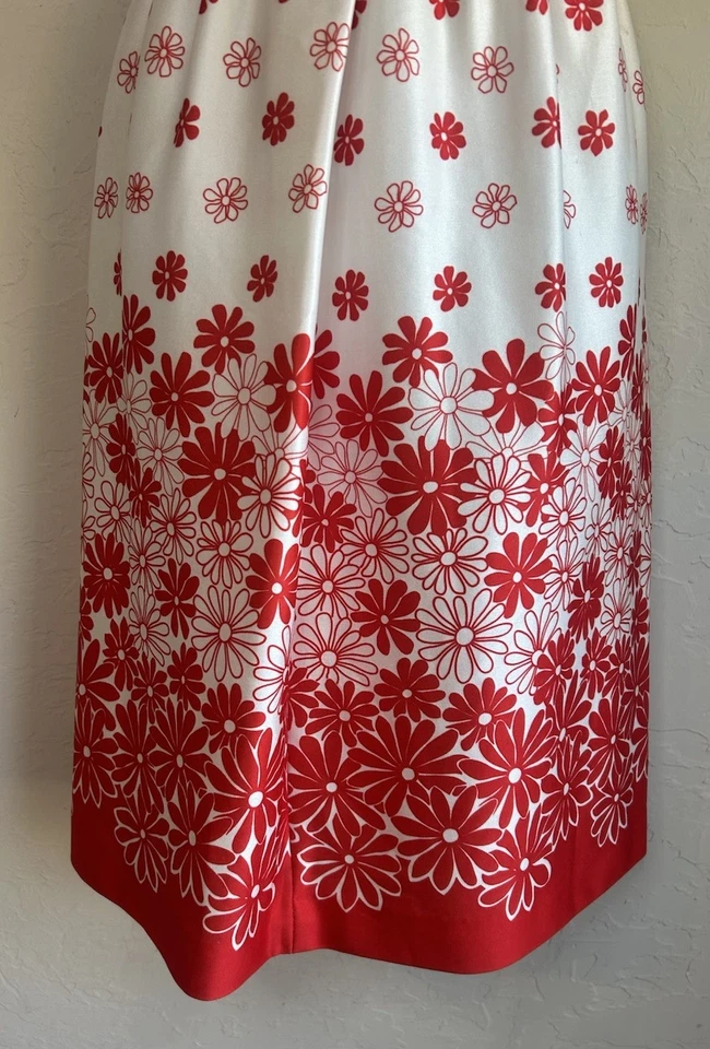 Vintage 60s 70s Yves Jennet Floral Dress 6 8 Retro Mod Cottagecore Boho - Image 2 of 4