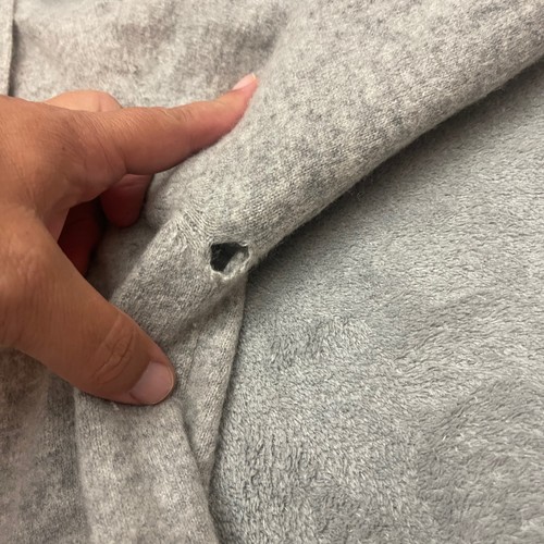 Restoration Hardware Cashmere Cardigan Women XS Gray Long Luxury (Missing Tie) - Picture 7 of 10