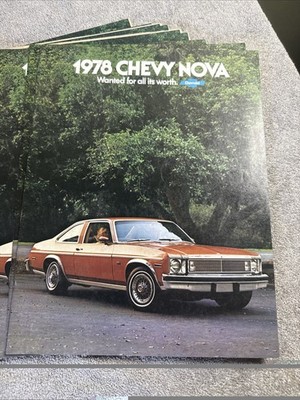 Lot Of 10 Original 1978 Chevrolet Nova Brochure
