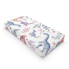 Dinosaur Floral Baby Changing Pad Cover, Nursery Decor, Gender Neutral ... 