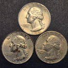 Lot of 3 Washington silver quarters.1944 1943d 1943s
