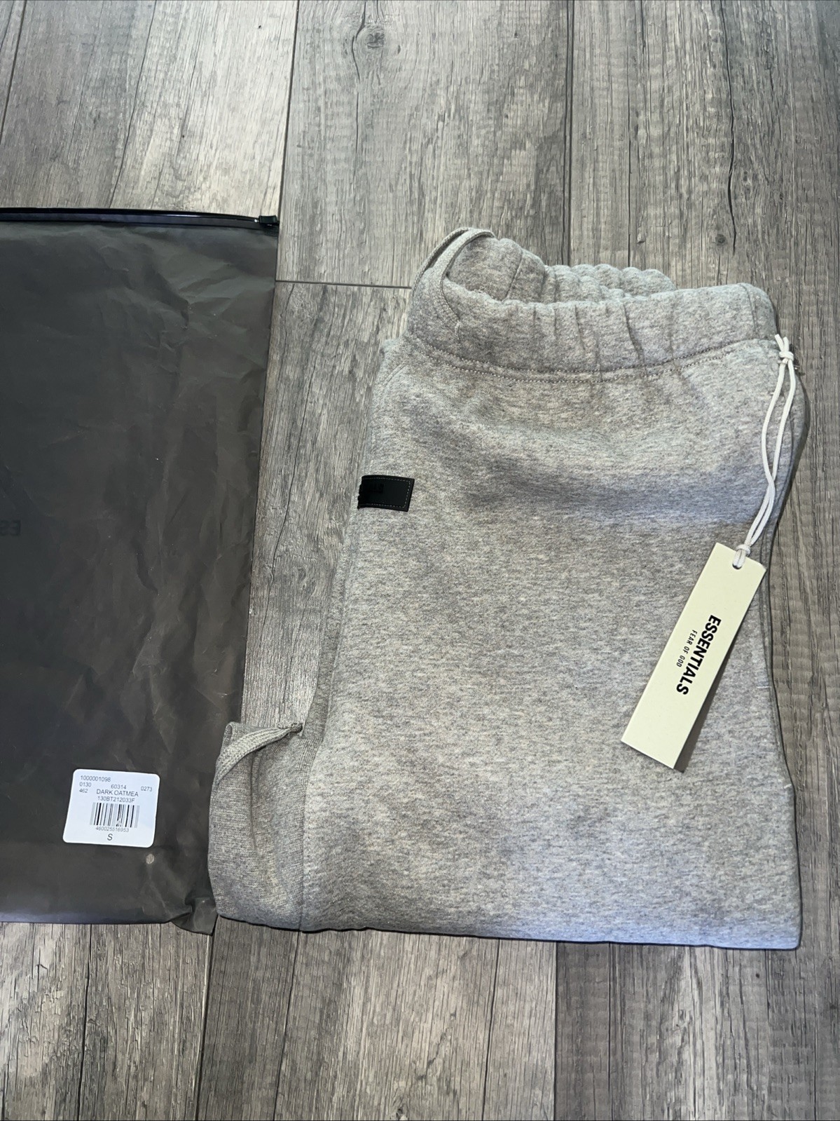 ESSENTIALS FEAR OF GOD FLEECE SWEATPANTS  LIGHT HEATHER NEW WITH TAGS Sz Large thumbnail 3