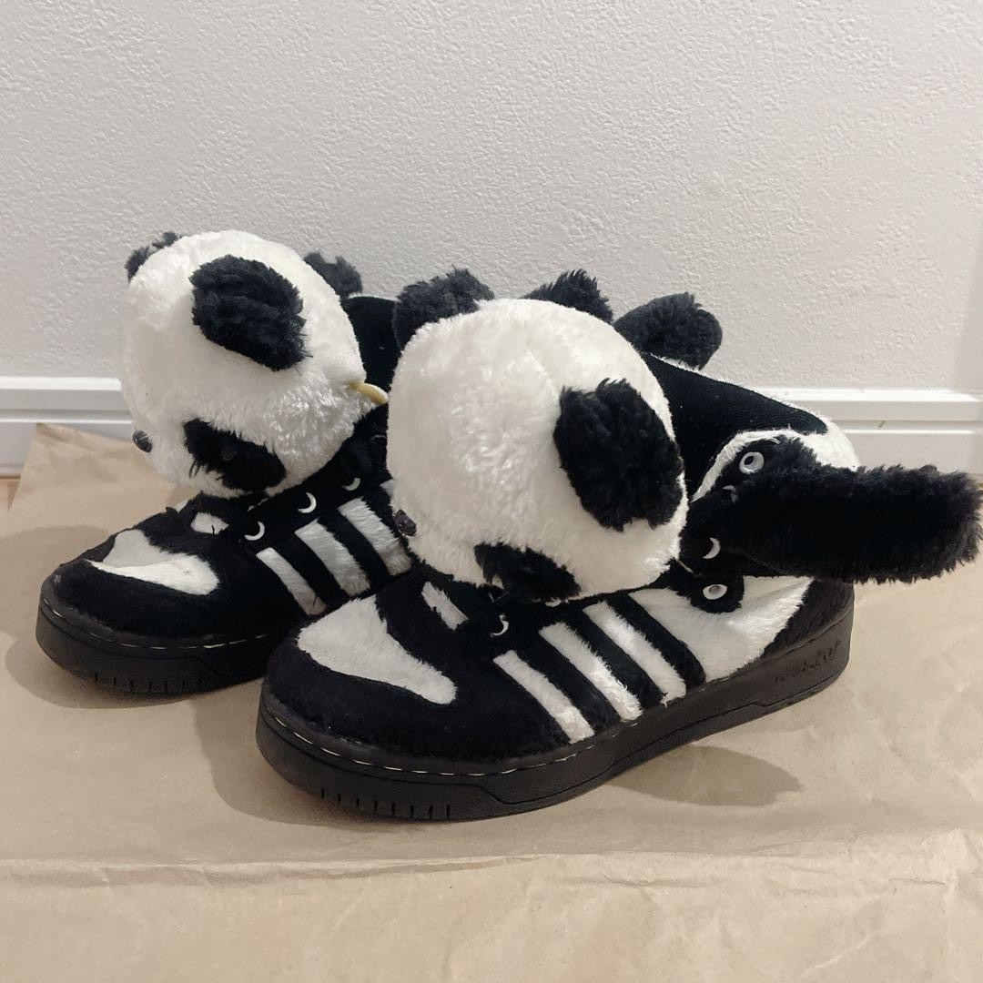 Rare Adidas Jeremy Scott Panda High-Top Sneakers 23.0cm Good 