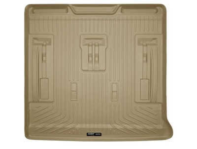 Husky Weatherbeater Cargo Liner Fits 2007-2014 Cadillac Escalade 2nd Row Tan