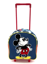 Disney Mickey Mouse Child Toddler Carry On Wheels Rolling Backpack Big patch 
