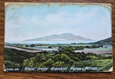 1905 Blick von der Glenkill Farm, Arran Schottland Postkarte L&NWRailway Ausgabe