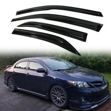 Tinted Smoke Window Visor Sun Rain Guard Set For 2009-2013 Toyota Corolla