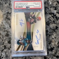 2025 Immaculate Dual Autographs Shedeur Sanders/Travis Hunter /25 PSA 10 Pop 2!