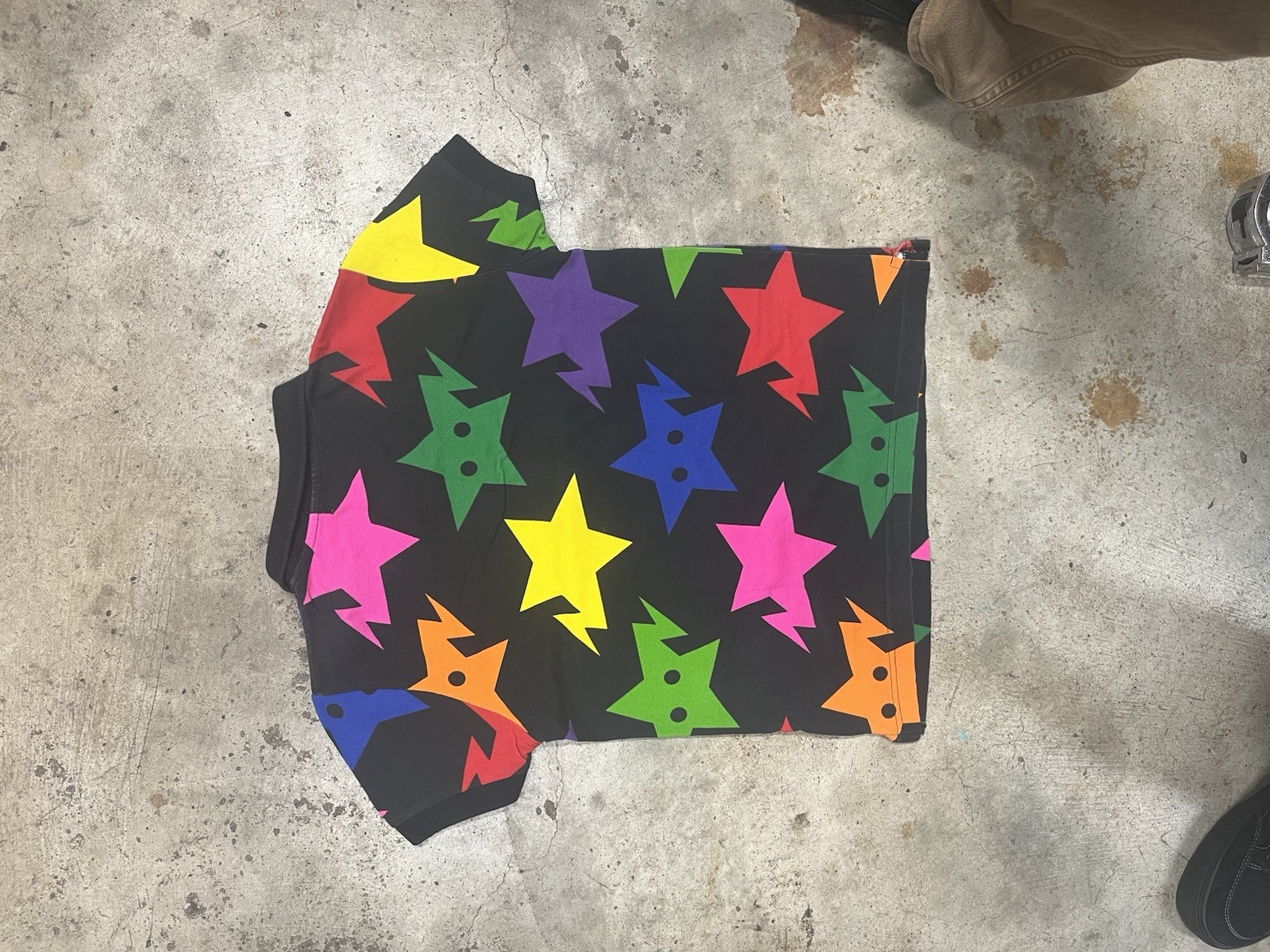 A Bathing Ape Multicolor Star Pattern Polo Shirt … - image 2