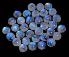 Natural AA+ Rainbow Moonstone Round Cabochon Gemstone Lot 20 Ct 10X10X4mm 201