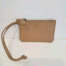 Auth Bally Brown Leather Mini Coin Case Small...