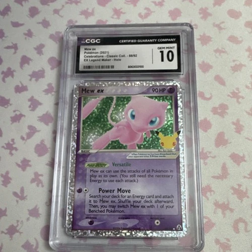 Pokémon TCG Mew ex Classic Collection Holo Celebrations 88/92 CGC 10 2021