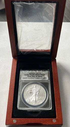 2015 West Point $1 Silver American Eagle First Day Issue ANACS Proof SP70