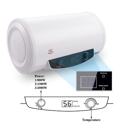 Electric Hot Water Heater Boiler LED Display Cylinder Storage Tank Heater  100L UK