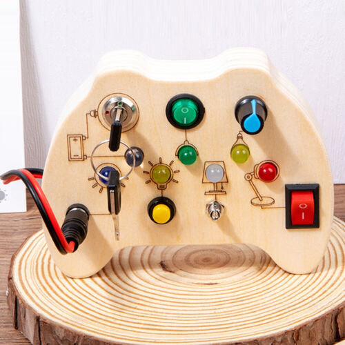 Educational Wooden Sensory Toys Baby Wooden Busy Board Gift for Boys and Girls
