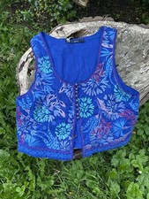 Gudrun Sjoden Klein Blue ‘oas’ Embroidered Waistcoat