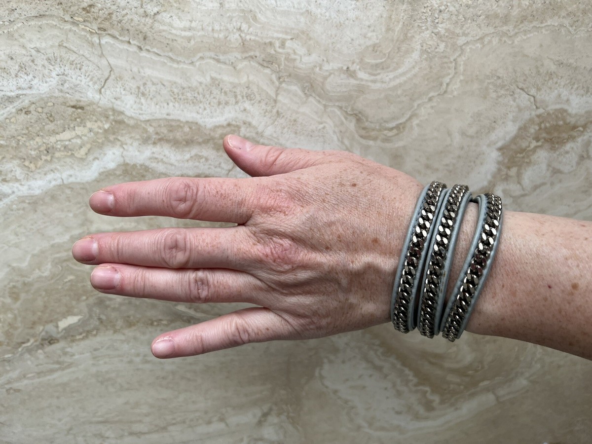 vita fede vitafede bracelet silver chain 3 x wraps around