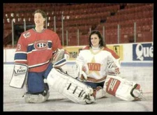 1993-94 SPORTS CONNECTIONS PROMO CARD PATRICK ROY MANON RHEAUME R75