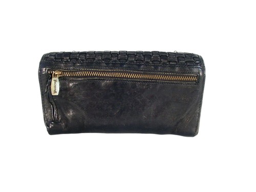 Cartera sin asas sobre de cuero VALENTINA Intrecciato - Hecha a mano en ITALIA - Imagen 2 de 10