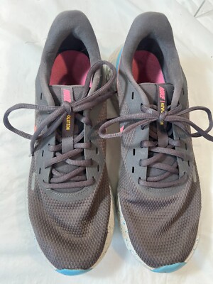 Nike Revolution 5 Women's Size 11 Grey Pink Blue Running Shoes Sneaker CU4830001