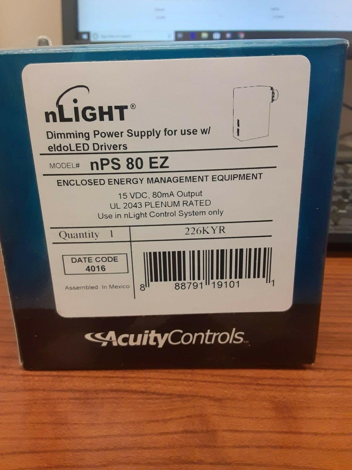 New Acuity Controls nLight nPS 80 EZ dimming power supply for eldoLED