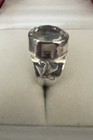 STERLING SILVER .925 SCROLL RING BEZEL SET CZ SIZE 6.5 — photo 2