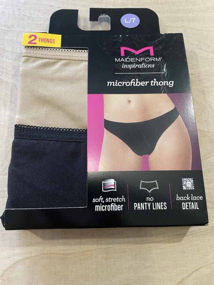 2 tangas Maidenform Inspirations talla L (7) nuevas con etiquetas negras y nude Foto 2 de 4