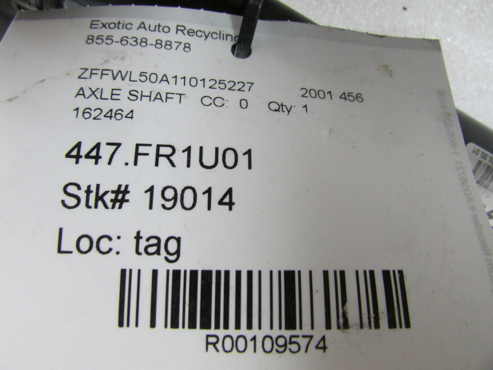 Ferrari 456, Axle Shaft, Used, P/N 162464