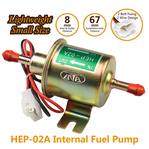 Universal Electric Inline Fuel Pump 12V For Lawn Mowers Small Engine Gas Diesel