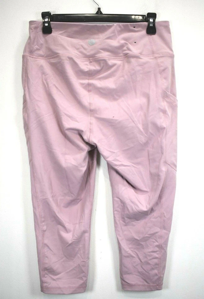 Leggings Torrid Active feminina rosa elástica cintura puxar roupa ativa cropped 1 - Imagem 2 de 4