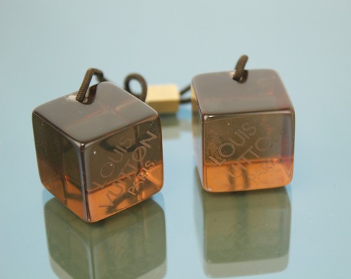LOUIS VUITTON Logo Brown Hair Band Cube Gold Tone Hairband Good Used - 第 2/16 張圖片