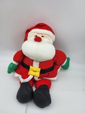 Vintage Christmas plush Nylon Santa Clause Hallmark decor toy