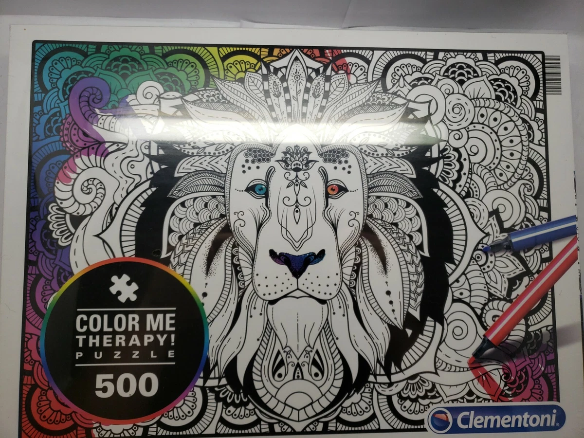 corrupción emocional Los invitados Clementoni Color Me Therapy Lion 500 Piece Puzzle | eBay